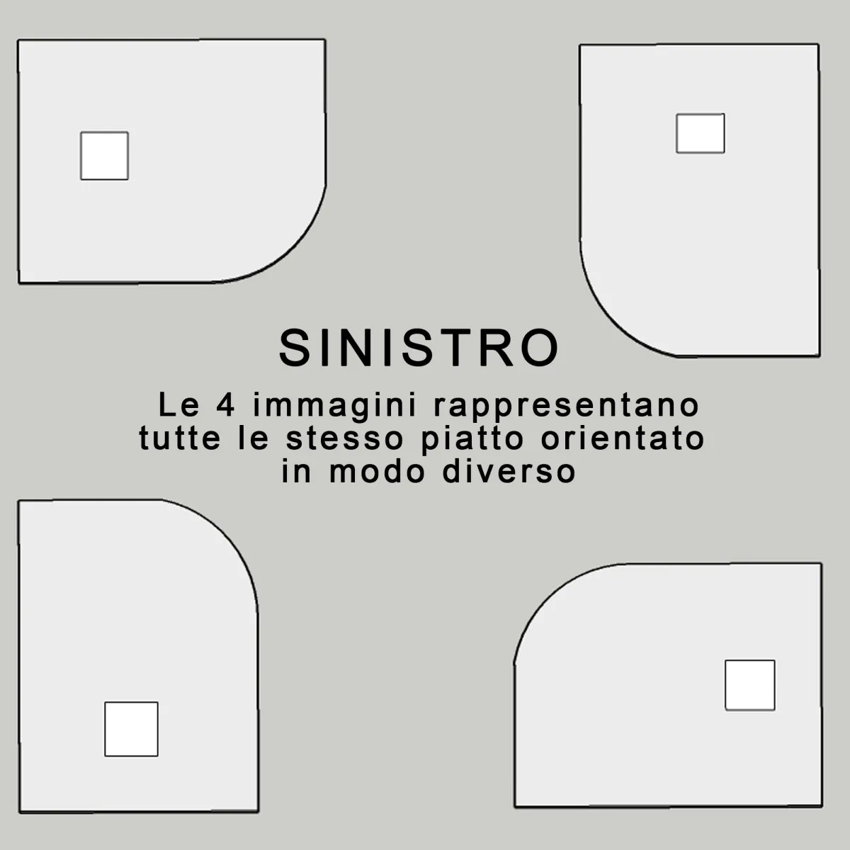 Piatto doccia rettangolare stondato 90x70 100x80