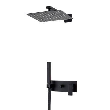 Duschset Poseidon im quadratischen Design SCHWARZ