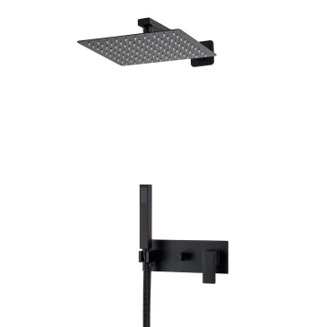 Duschset Poseidon im quadratischen Design SCHWARZ