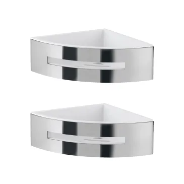 copy of Portaoggetti Doccia Angolare Poseidon Cromato/Bianco | Design Moderno