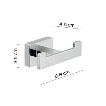 2 Appendini moderni quadrati  cromati di design