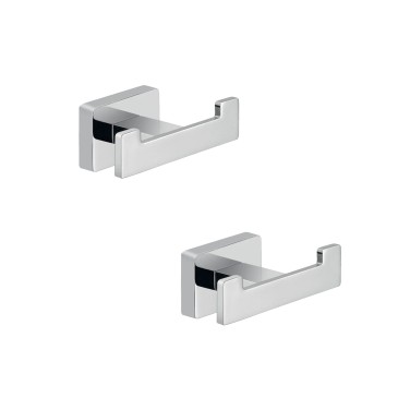 2 Appendini moderni quadrati  cromati di design