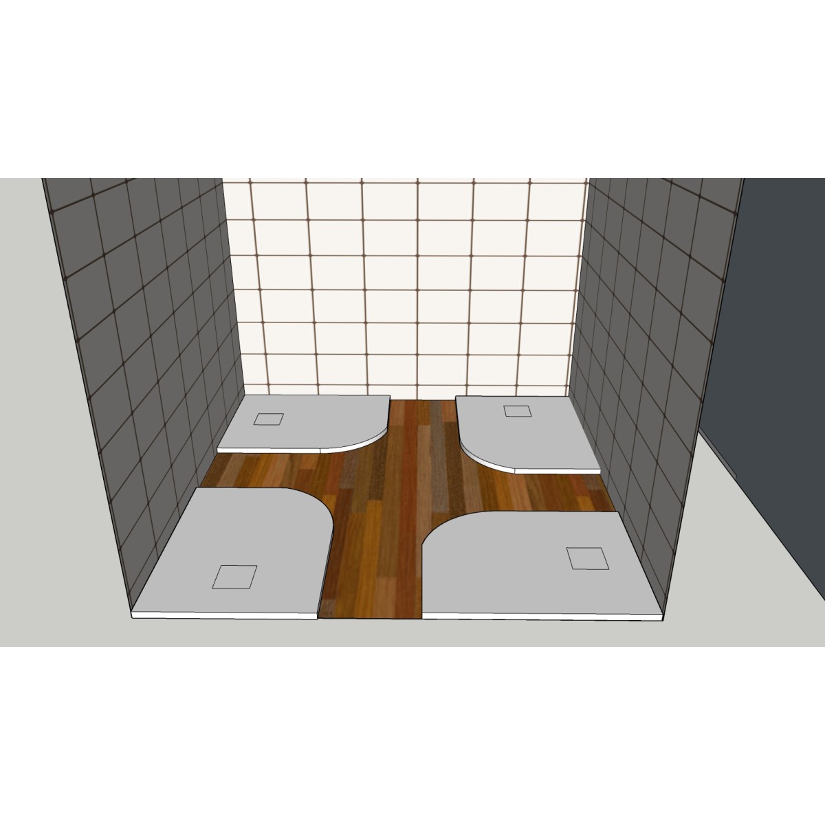 Piatto doccia semicircolare 90x70 70x90 in marmoresina...