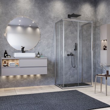 Preisgünstige 3-seitige Glasduschkabine | Schnelle Installation empfohlen