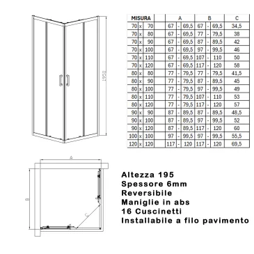 Preisgünstige 3-seitige Glasduschkabine | Schnelle Installation empfohlen