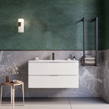 Mobile bagno sospeso 100cm laminato bianco ARMONY