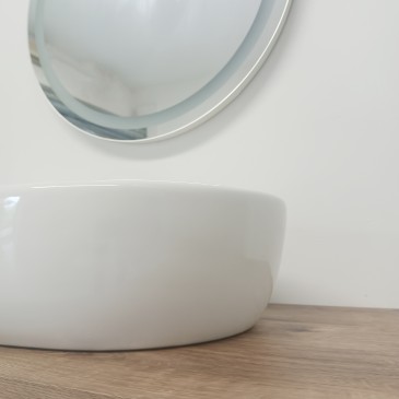 Lavabo da Appoggio GIO 48,5x35 Ceramica Bianco Lucido