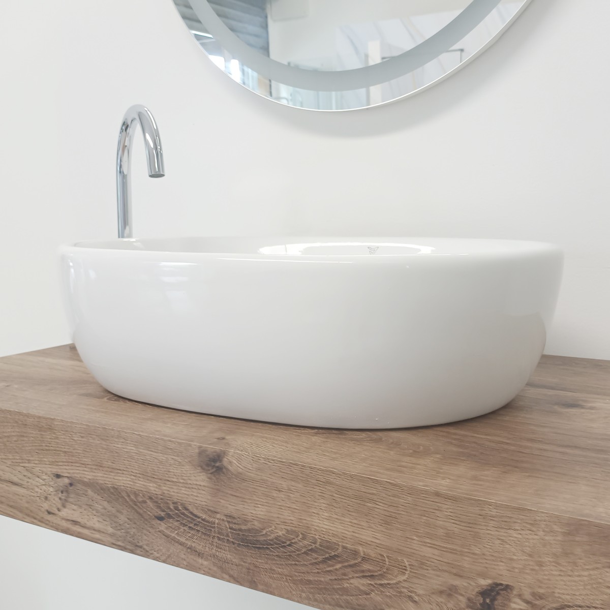 Lavabo da Appoggio GIO 48,5x35 Ceramica Bianco Lucido