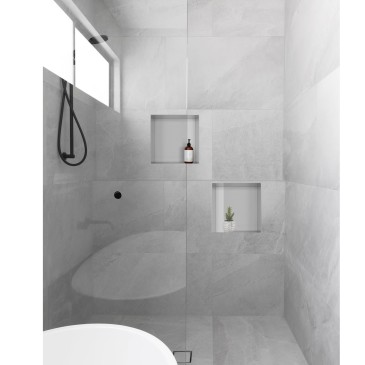 Niche murale affleurante en acier Glamour 30x30