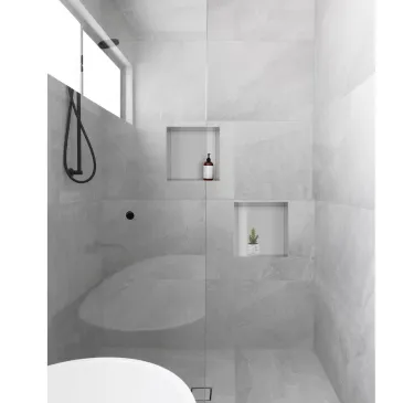 Niche murale affleurante en acier Glamour 30x30