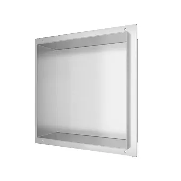 Nicchia bagno in acciaio spazzolato color argento