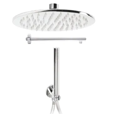 Kit de douche rond 5 pièces avec pommeau de douche de 25 cm