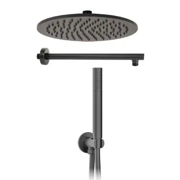 Kit de douche rond 5 pièces avec pommeau de douche de 25 cm