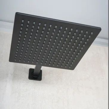 soffione doccia 25x25 total black