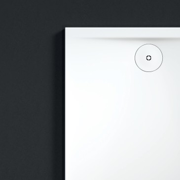 Piatto doccia in solid surface bianco opaco liscio SOLIDO