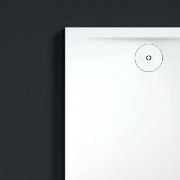 Piatto doccia in solid surface bianco opaco liscio SOLIDO