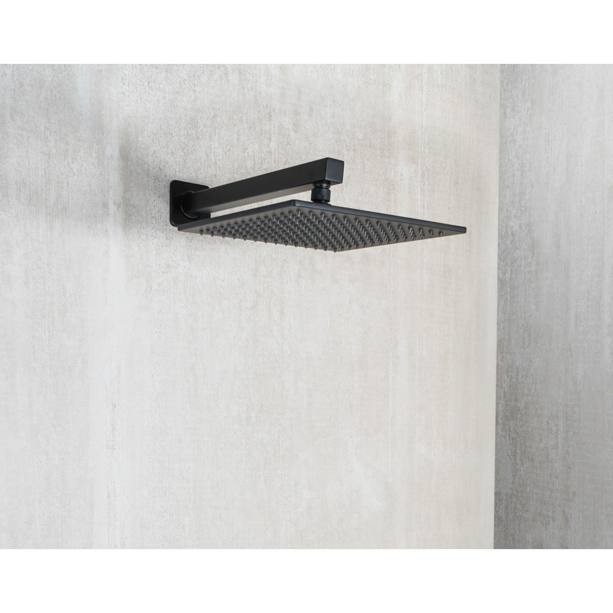 Soffione doccia nero 30x30 opaco con ugelli neri look...