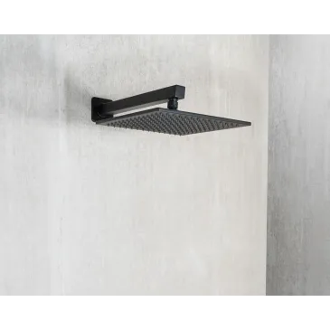 POMMEAU DE DOUCHE SEVEN NOIR 25 X 25