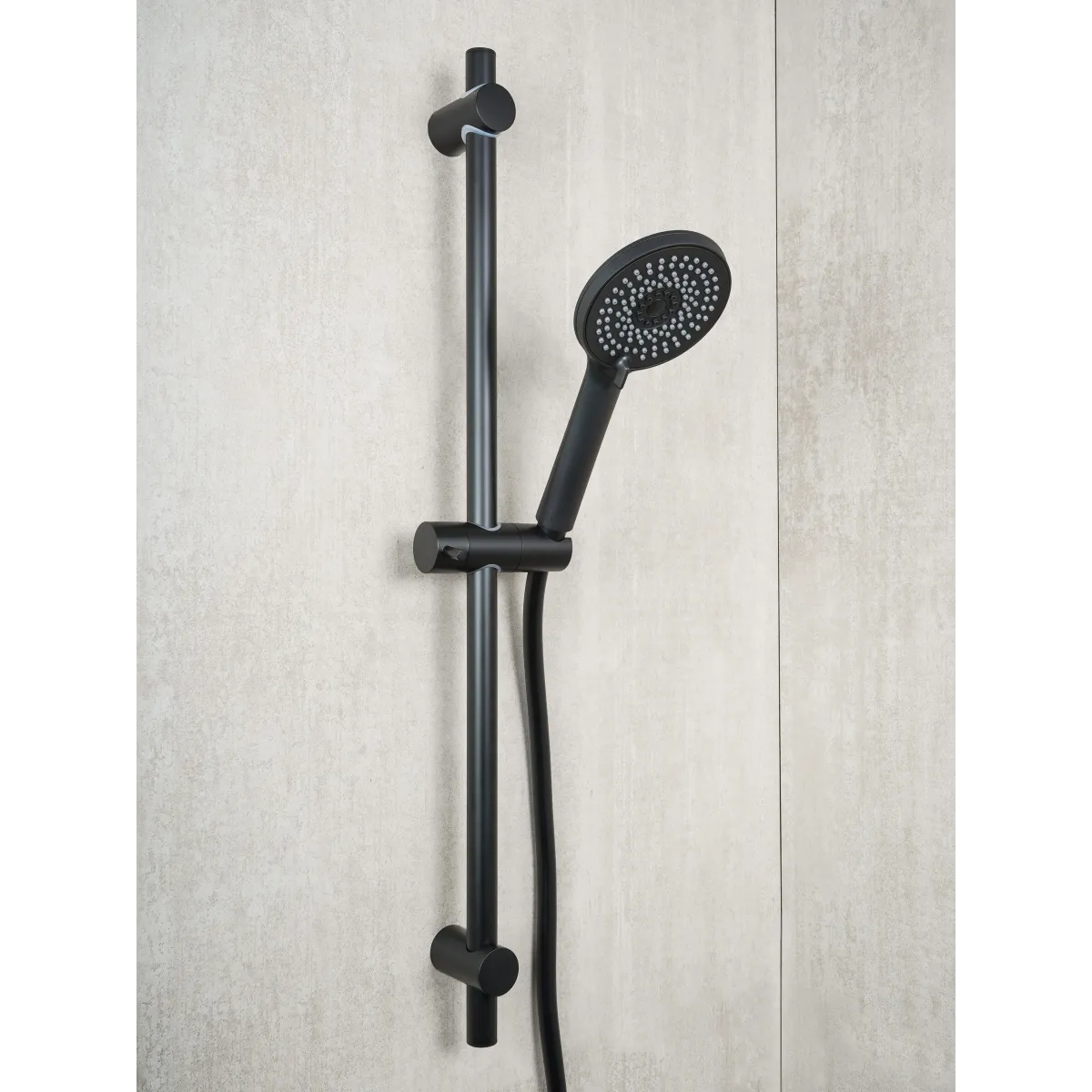 Barre de douche NOIRE avec pommeau de douche...