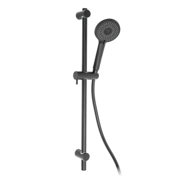Barre de douche NOIRE avec pommeau de douche multifonctionnel ERMES
