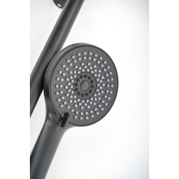 Barre de douche NOIRE avec pommeau de douche multifonctionnel ERMES