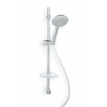 ARES Duschstange mit multifunktionaler Handbrause und Silikonschlauch