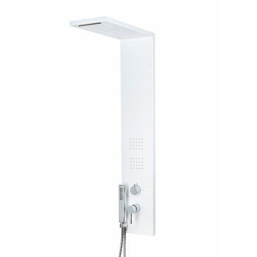 Colonne de douche TREND en aluminium peint en blanc