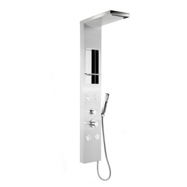 Panneau de douche cascade en acier inoxydable brossé CITY