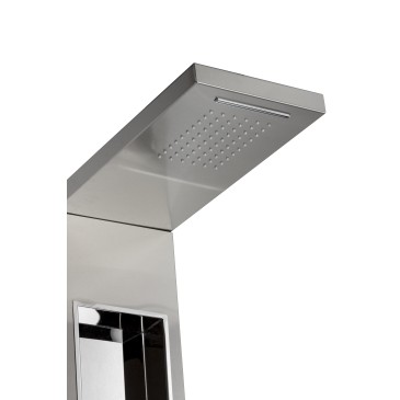 CITY PLUS Duschpaneel aus gebürstetem Edelstahl mit Hydromassagefunktion