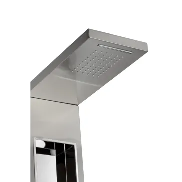 CITY PLUS Duschpaneel aus gebürstetem Edelstahl mit Hydromassagefunktion