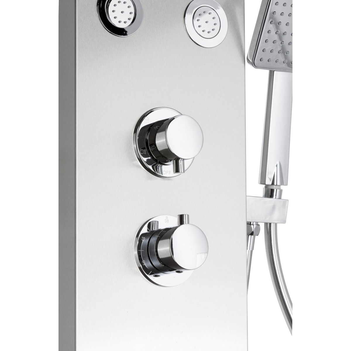 Pannello Doccia Idromassaggio in Acciaio Inox Spazzolato...