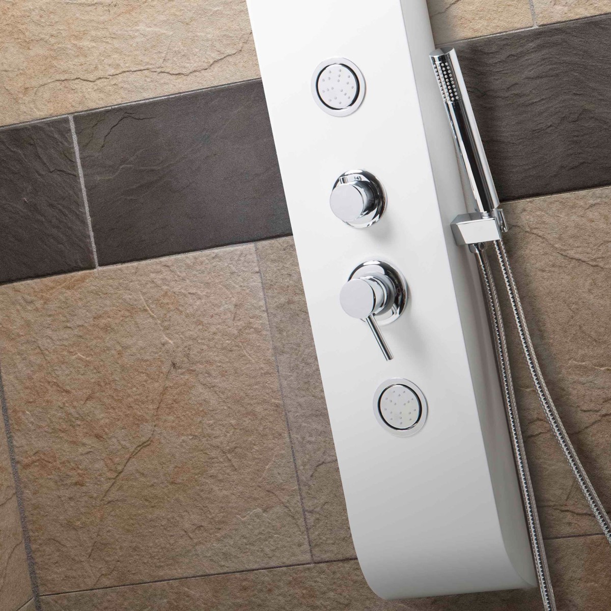 EASY Weiße ABS Hydromassage-Duschsäule