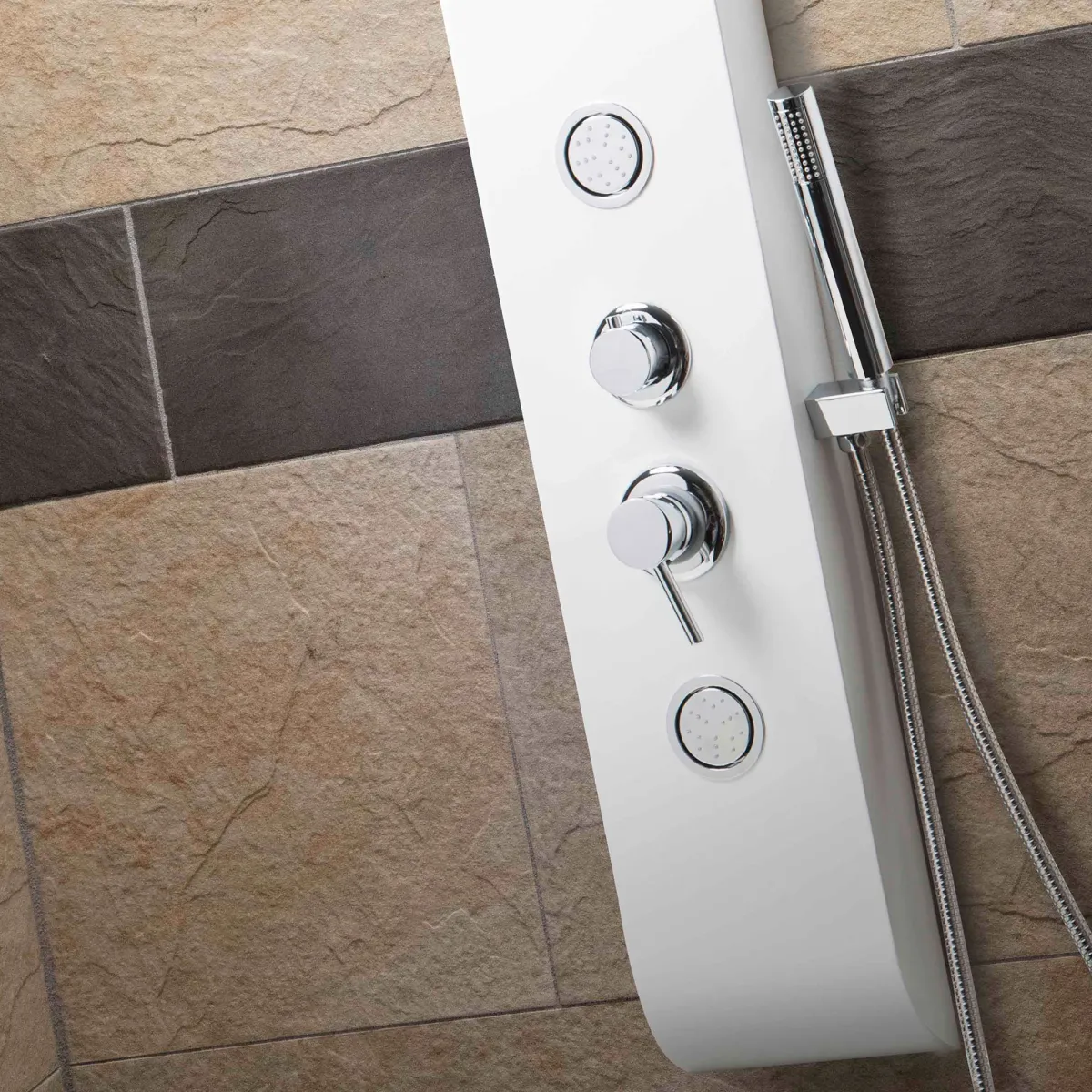 EASY Weiße ABS Hydromassage-Duschsäule