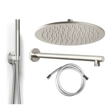 Ensemble de douche 5 pièces en acier brossé satiné - Acheter maintenant