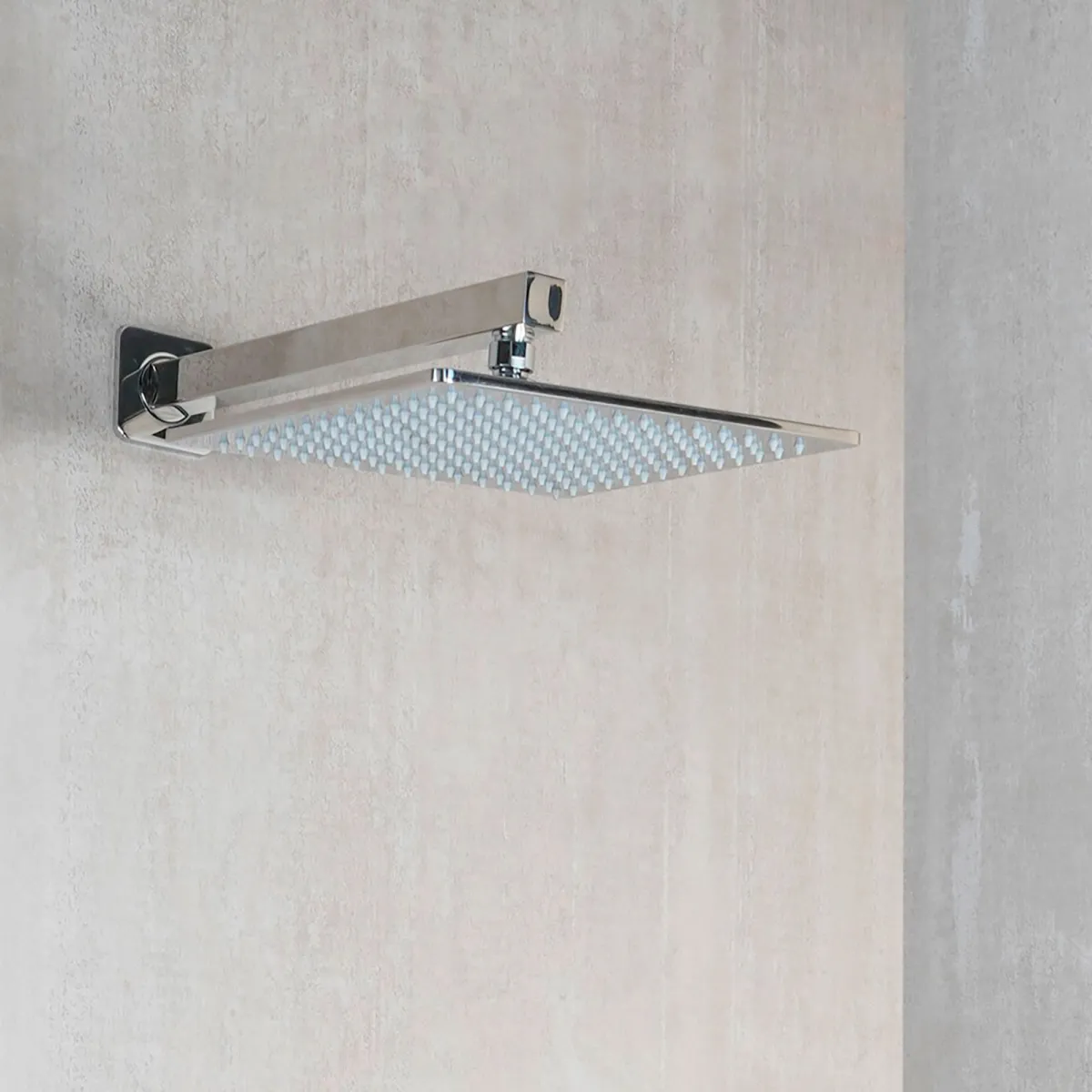 Pommeau de douche carré en acier chromé SEVEN 30x30cm