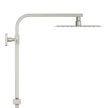 Duschstange aus Satin mit Duschkopf und Handbrause ohne Mischbatterie