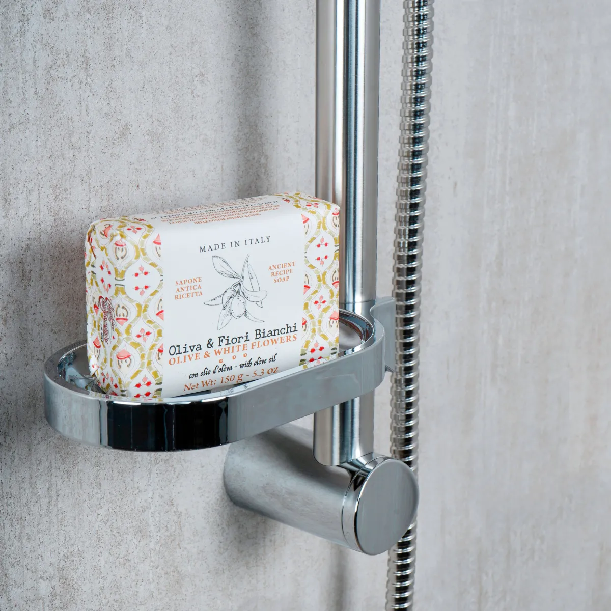 Barre de douche CAPRI en acier inoxydable chromé avec...
