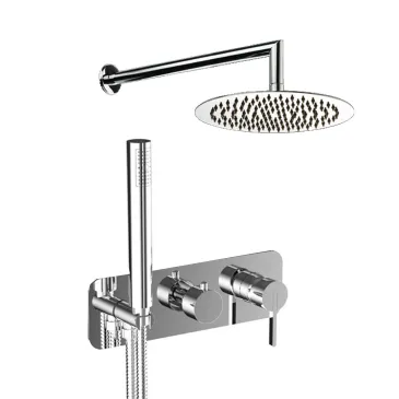 Modernes Duschset mit Umsteller und verchromter Handbrause, URBAN Design