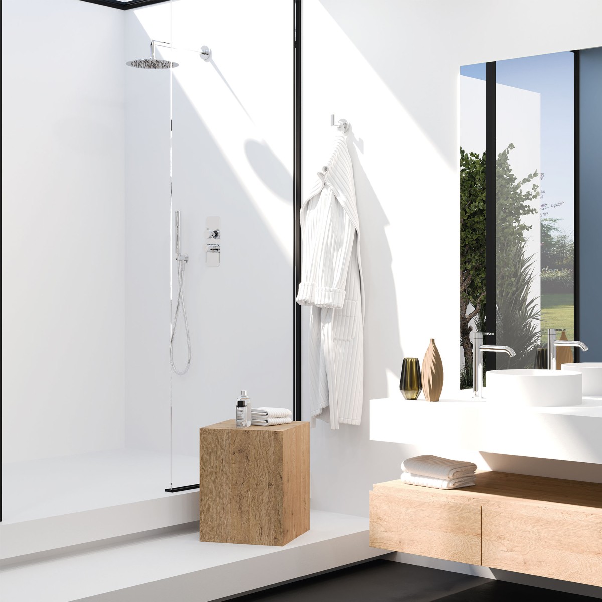 Ensemble de douche design URBAN avec inverseur et...