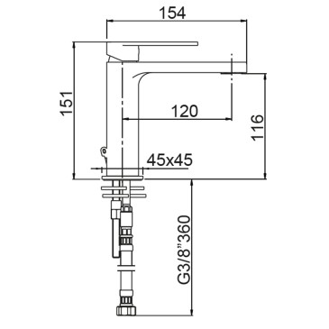Miscelatore lavabo Alpha un valida alternativa a Gintonic 74054