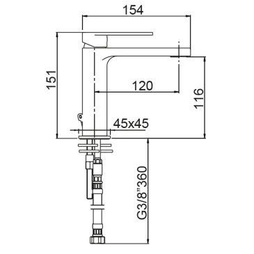 Mitigeur de lavabo Alpha : une alternative valable au Gintonic 74054