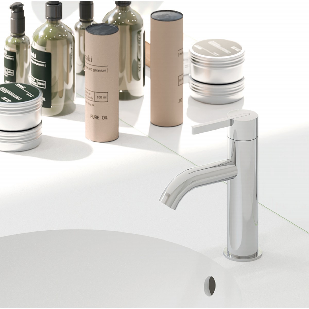 Urbaner wassersparender Chrom-Waschtischmischer