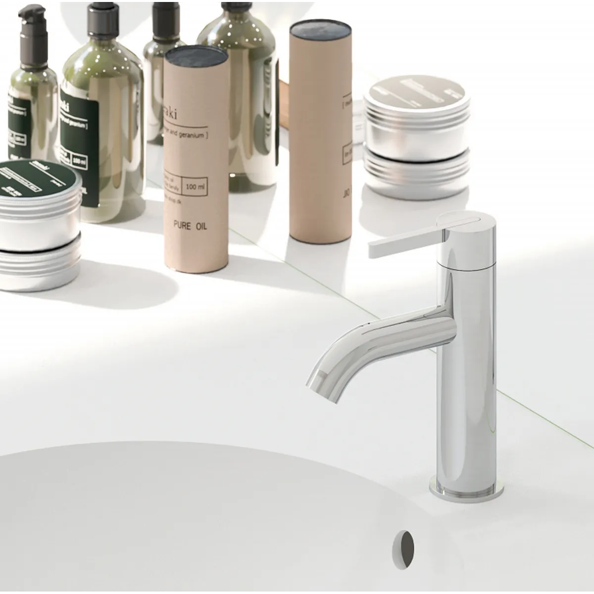 Urbaner wassersparender Chrom-Waschtischmischer