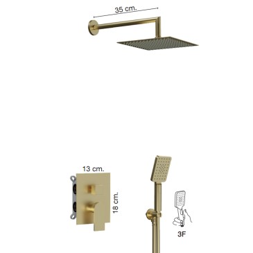 5-teiliges PVC-Duschset in...