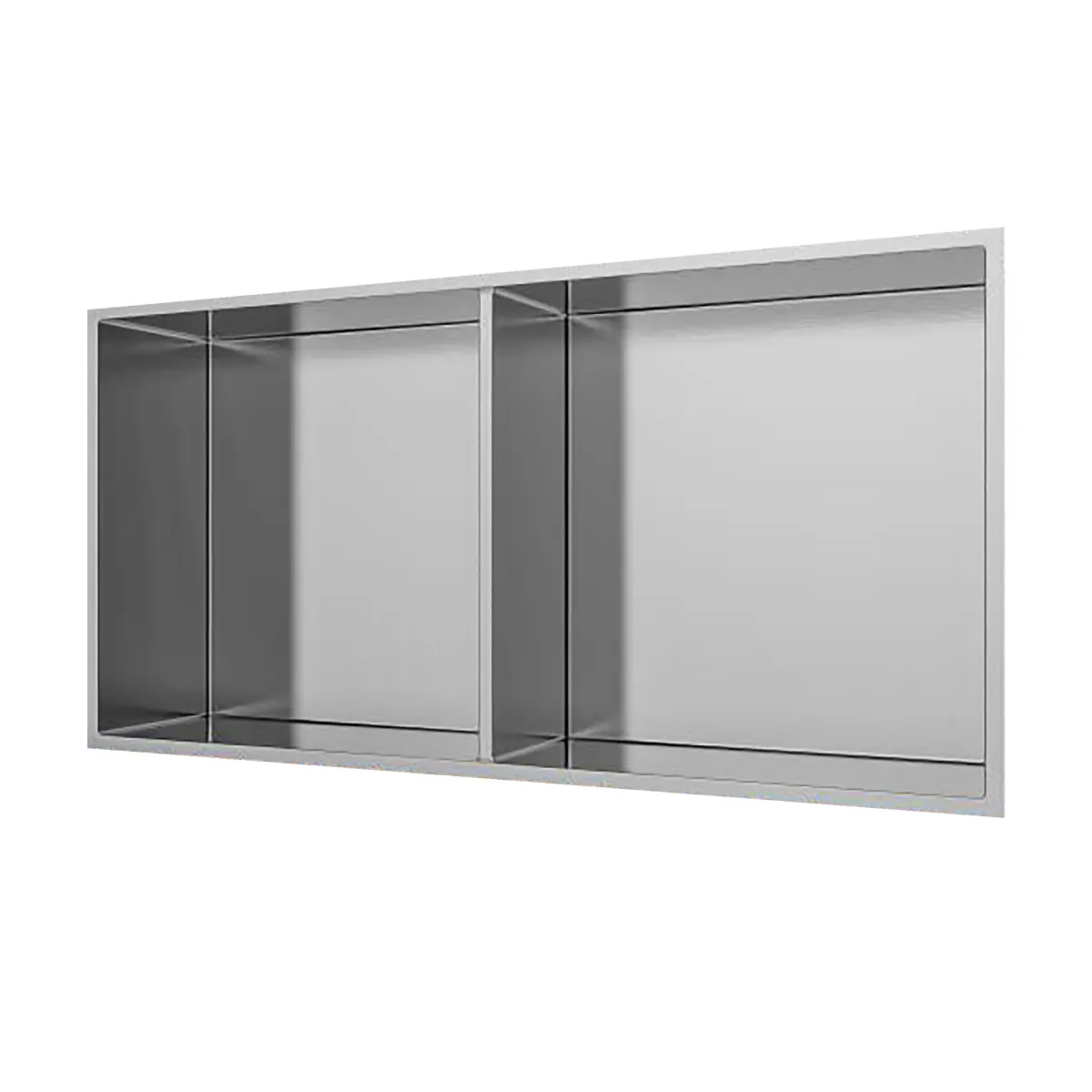 60x30 GLAMOUR Silber PVD Duschnische