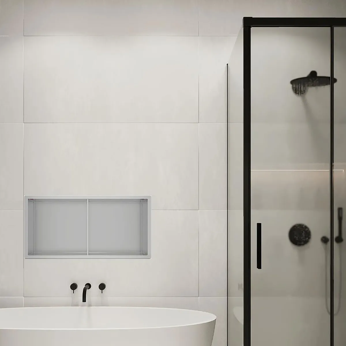 Niche de douche 60X30 GLAMOUR Argent PVD