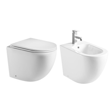 Sanitari Filo Muro Rimless MOON | WC e Bidet Ciclonico