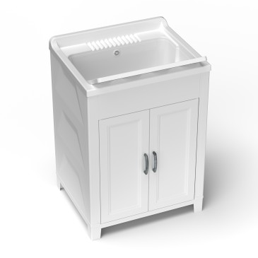 Lavatoio in resina 60x50 bianco