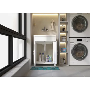60x50 weißes Harzwaschbecken