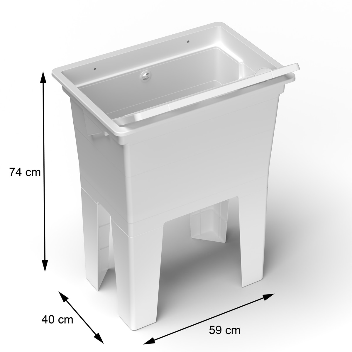 Meuble sous-évier monobloc 59x41 cm